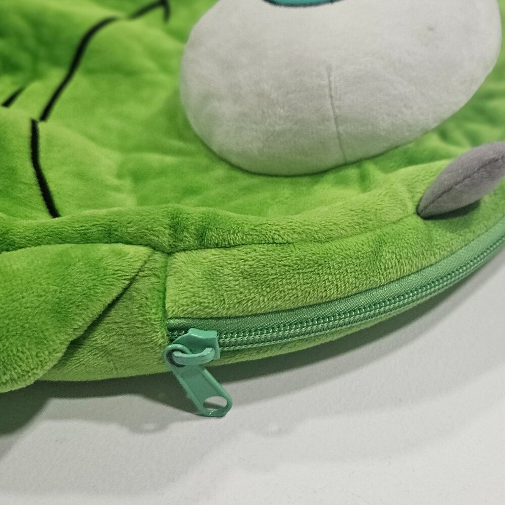 Disney Parks Mike Wazowski Plush Backpack Monsters Inc Green Soft Bag - Picture 3 of 8